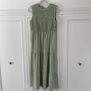 Tiered summer dress with hidden side pockets